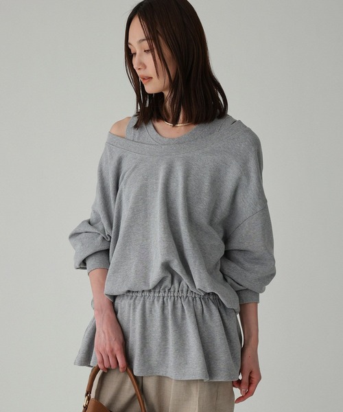 BABYLONE(バビロン)の「ドロストリラクシースウェット(スウェット・レディース・ネイビー/グレー/オフホワイト・フリー)」の10枚目の写真