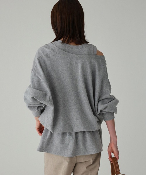 BABYLONE(バビロン)の「ドロストリラクシースウェット(スウェット・レディース・ネイビー/グレー/オフホワイト・フリー)」の12枚目の写真