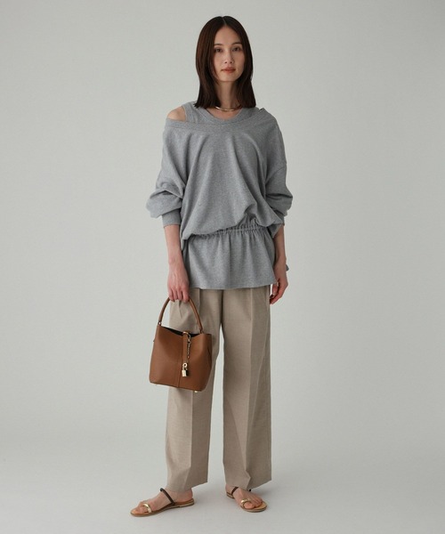 BABYLONE(バビロン)の「ドロストリラクシースウェット(スウェット・レディース・ネイビー/グレー/オフホワイト・フリー)」の13枚目の写真