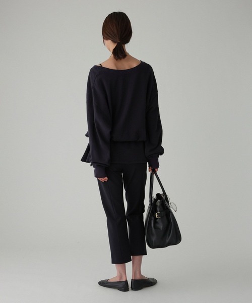 BABYLONE(バビロン)の「ドロストリラクシースウェット(スウェット・レディース・ネイビー/グレー/オフホワイト・フリー)」の21枚目の写真