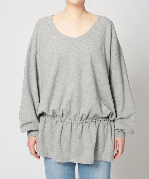 BABYLONE(バビロン)の「ドロストリラクシースウェット(スウェット・レディース・ネイビー/グレー/オフホワイト・フリー)」の22枚目の写真