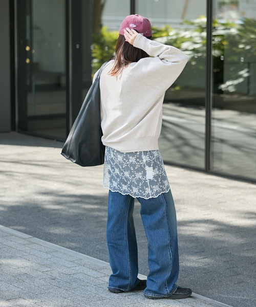 JOURNAL STANDARD(ジャーナルスタンダード)の「【洗える】スウェットライクニットプルオーバー(ニット/セーター・レディース・グレー/ブルー系その他/ホワイト・FREE)」の8枚目の写真