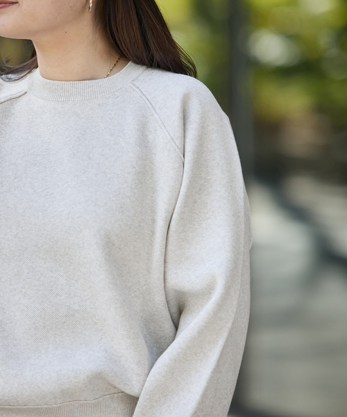 JOURNAL STANDARD(ジャーナルスタンダード)の「【洗える】スウェットライクニットプルオーバー(ニット/セーター・レディース・グレー/ブルー系その他/ホワイト・FREE)」の13枚目の写真