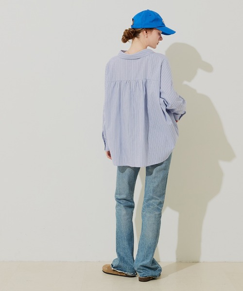 coca（coca）（コカ）の「オックスドルマンシャツ（シャツ/ブラウス・レディース・チャコール/ストライプ/アイボリー/ライトピンク・L/M）」の19枚目の写真