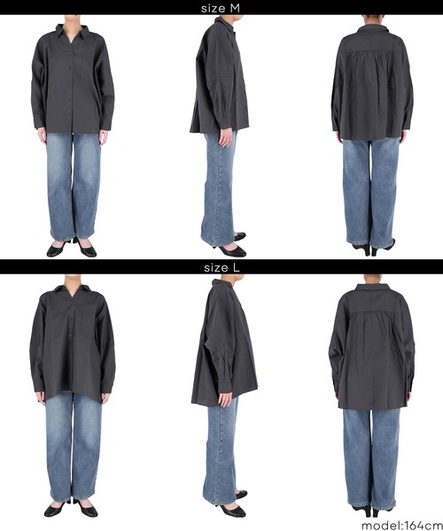 coca（coca）（コカ）の「オックスドルマンシャツ（シャツ/ブラウス・レディース・チャコール/ストライプ/アイボリー/ライトピンク・L/M）」の21枚目の写真