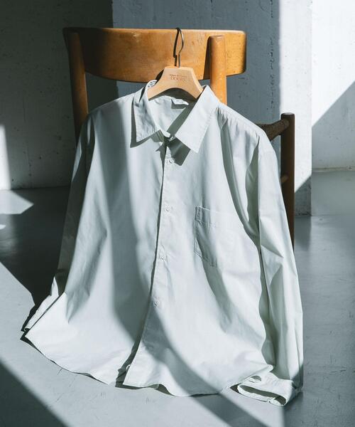 URBAN RESEARCH DOORS(アーバンリサーチドアーズ)の「TCブロードレギュラーカラーシャツ(シャツ/ブラウス・メンズ・ブルー系その他/ブラック系その他/ベージュ系その他・LARGE/MEDIUM)」の1枚目の写真