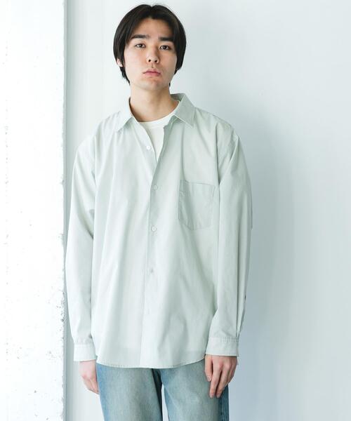 URBAN RESEARCH DOORS(アーバンリサーチドアーズ)の「TCブロードレギュラーカラーシャツ(シャツ/ブラウス・メンズ・ブルー系その他/ブラック系その他/ベージュ系その他・LARGE/MEDIUM)」の6枚目の写真