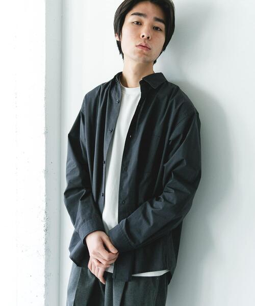 URBAN RESEARCH DOORS(アーバンリサーチドアーズ)の「TCブロードレギュラーカラーシャツ(シャツ/ブラウス・メンズ・ブルー系その他/ブラック系その他/ベージュ系その他・LARGE/MEDIUM)」の13枚目の写真