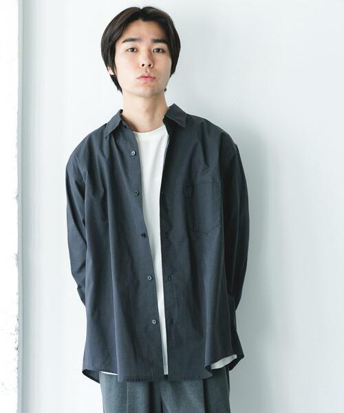 URBAN RESEARCH DOORS(アーバンリサーチドアーズ)の「TCブロードレギュラーカラーシャツ(シャツ/ブラウス・メンズ・ブルー系その他/ブラック系その他/ベージュ系その他・LARGE/MEDIUM)」の14枚目の写真