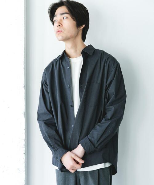 URBAN RESEARCH DOORS(アーバンリサーチドアーズ)の「TCブロードレギュラーカラーシャツ(シャツ/ブラウス・メンズ・ブルー系その他/ブラック系その他/ベージュ系その他・LARGE/MEDIUM)」の15枚目の写真