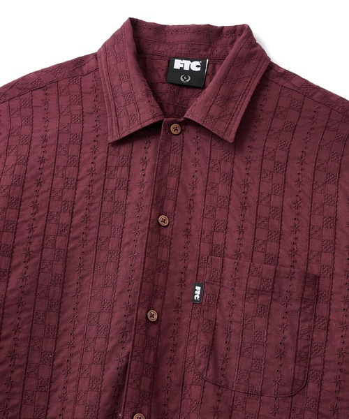 FTC（エフティーシー）の「CHECKER LACE SHIRT（シャツ/ブラウス・メンズ・ワイン/ホワイト/ブラック・LARGE/MEDIUM/X-LARGE）」の12枚目の写真