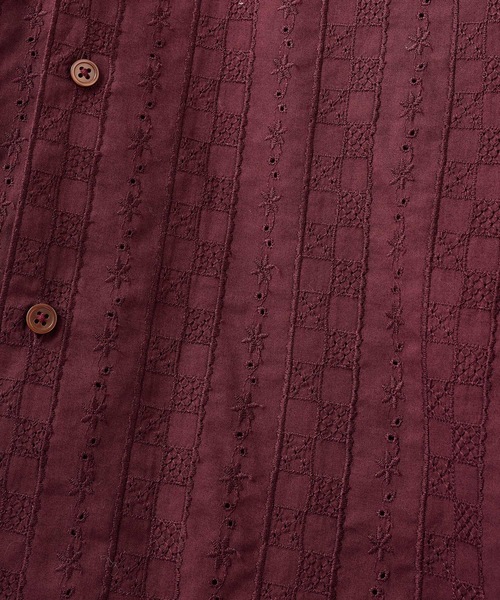 FTC（エフティーシー）の「CHECKER LACE SHIRT（シャツ/ブラウス・メンズ・ワイン/ホワイト/ブラック・LARGE/MEDIUM/X-LARGE）」の4枚目の写真