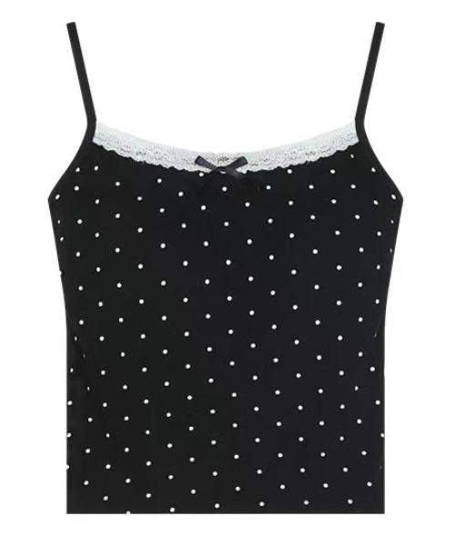 DIAVEL(ディアベル)の「【4color】ドット柄レースキャミ/dot lace camisole(キャミソール・レディース・ホワイト/ベージュ/グレー/ブラック・M)」の14枚目の写真
