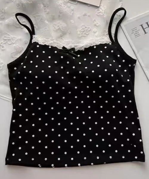 DIAVEL(ディアベル)の「【4color】ドット柄レースキャミ/dot lace camisole(キャミソール・レディース・ホワイト/ベージュ/グレー/ブラック・M)」の17枚目の写真