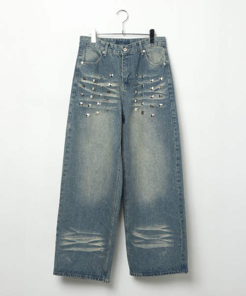 LAND MUSEUM(ランドミュージアム)の「LAND MUSEUM/ロックスタッズデニム(デニムパンツ・メンズ・ブラック/ブルー・LARGE/MEDIUM)」の18枚目の写真