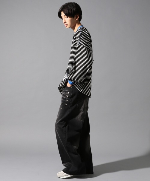 LAND MUSEUM(ランドミュージアム)の「LAND MUSEUM/ロックスタッズデニム(デニムパンツ・メンズ・ブラック/ブルー・LARGE/MEDIUM)」の13枚目の写真