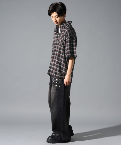 LAND MUSEUM(ランドミュージアム)の「LAND MUSEUM/ロックスタッズデニム(デニムパンツ・メンズ・ブラック/ブルー・LARGE/MEDIUM)」の10枚目の写真