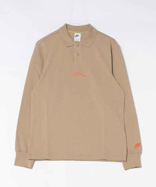 NIKE(ナイキ)の「《NIKEアパレル》AS M NK CLUB LS POLO GOLF(ポロシャツ・メンズ・ブラック/ベージュ・S/M/L/XL/2XL)」の2枚目の写真