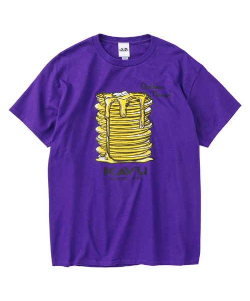 KAVU(カブー)の「KAVU/カブー Pancake Tee/パンケーキ Tシャツ(Tシャツ/カットソー・メンズ・アッシュグレー/ホワイト/パープル・LARGE/MEDIUM)」の3枚目の写真