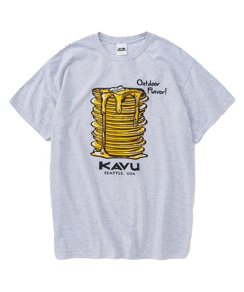KAVU(カブー)の「KAVU/カブー Pancake Tee/パンケーキ Tシャツ(Tシャツ/カットソー・メンズ・アッシュグレー/ホワイト/パープル・LARGE/MEDIUM)」の2枚目の写真