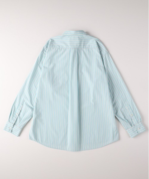 BACK NUMBER（バックナンバー）の「【BACK NUMBER】ブロードストライプ長袖シャツ（シャツ/ブラウス・メンズ・ベージュ/グリーン/ブルー・M/L/XL/S）」の14枚目の写真