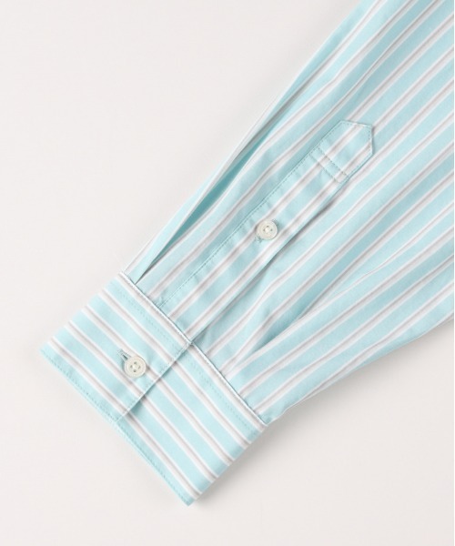 BACK NUMBER（バックナンバー）の「【BACK NUMBER】ブロードストライプ長袖シャツ（シャツ/ブラウス・メンズ・ベージュ/グリーン/ブルー・M/L/XL/S）」の16枚目の写真