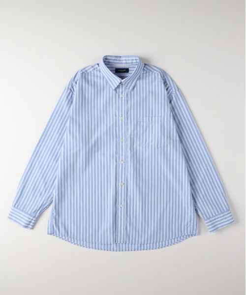 BACK NUMBER（バックナンバー）の「【BACK NUMBER】ブロードストライプ長袖シャツ（シャツ/ブラウス・メンズ・ベージュ/グリーン/ブルー・M/L/XL/S）」の22枚目の写真