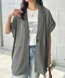 GeeRA（ジーラ）の「メッシュフレンチスリーブテーラードジャケット（テーラードジャケット）」