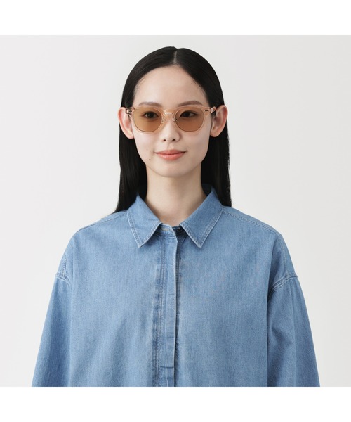 無印良品（ムジルシリョウヒン）の「ＵＶ４００　ボストン型　サングラス（サングラス・レディース・ブラック/ブラウン/グレー系/カーキ/ピンク・FREE）」の5枚目の写真