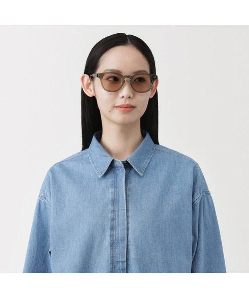 無印良品（ムジルシリョウヒン）の「ＵＶ４００　ボストン型　サングラス（サングラス・レディース・ブラック/ブラウン/グレー系/カーキ/ピンク・FREE）」の19枚目の写真