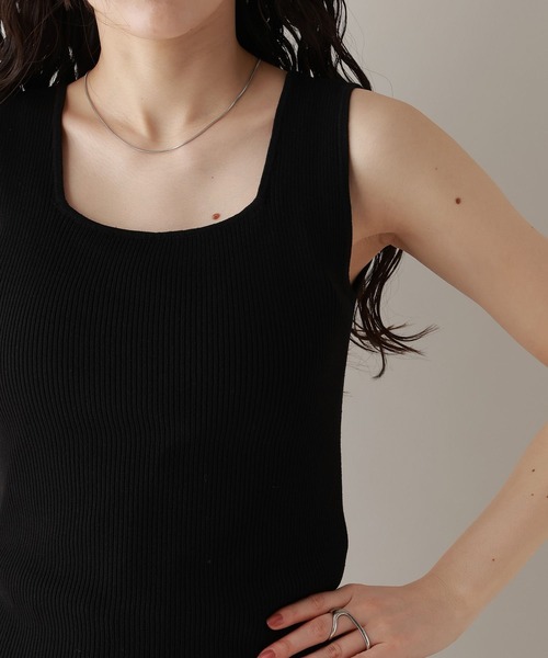 RAGEBLUE（レイジブルー）の「前後2WAY/ニットタンクトップ（タンクトップ・レディース・ピンク/ホワイト/ブラック/ネイビー系/グレー系・FREE）」の13枚目の写真