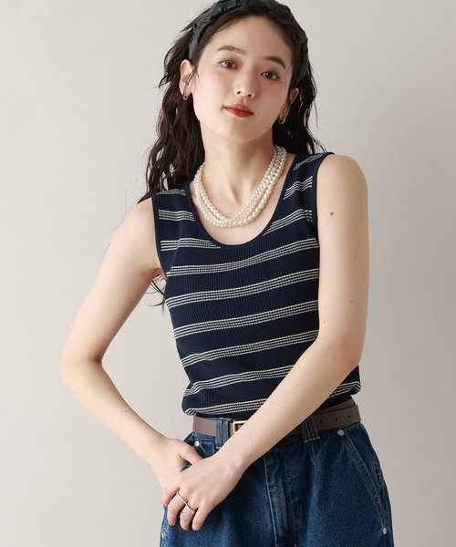 RAGEBLUE（レイジブルー）の「前後2WAY/ニットタンクトップ（タンクトップ・レディース・ピンク/ホワイト/ブラック/ネイビー系/グレー系・FREE）」の21枚目の写真