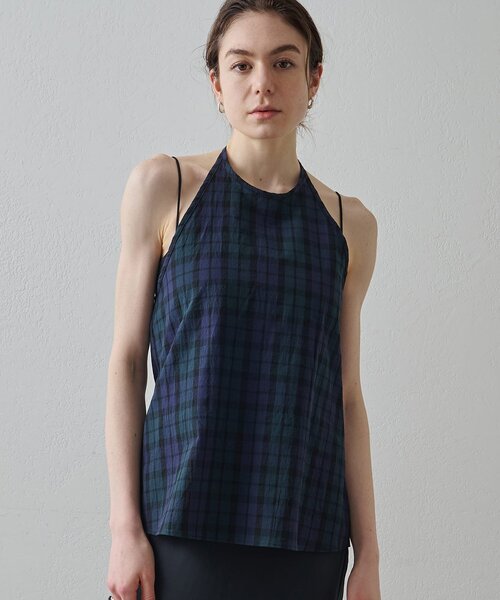 Drawing Numbers（ドローイング ナンバーズ）の「【Drawing Numbers】オーガニックコットンホルターキャミソール（シャツ/ブラウス・レディース・ブラック/ネイビー/ベージュ・38）」の3枚目の写真