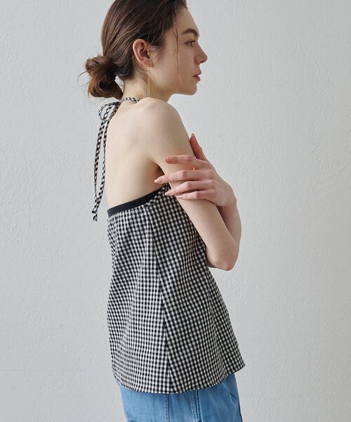 Drawing Numbers（ドローイング ナンバーズ）の「【Drawing Numbers】オーガニックコットンホルターキャミソール（シャツ/ブラウス・レディース・ブラック/ネイビー/ベージュ・38）」の11枚目の写真