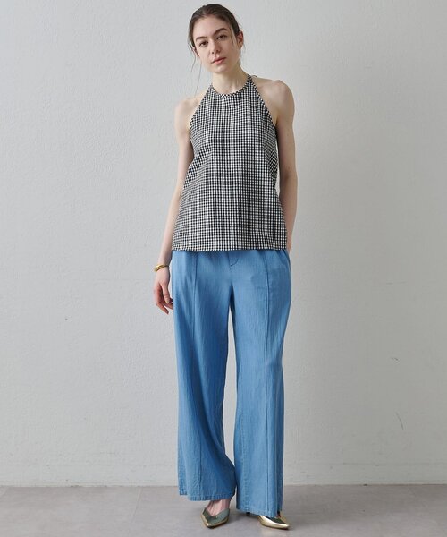 Drawing Numbers（ドローイング ナンバーズ）の「【Drawing Numbers】オーガニックコットンホルターキャミソール（シャツ/ブラウス・レディース・ブラック/ネイビー/ベージュ・38）」の5枚目の写真