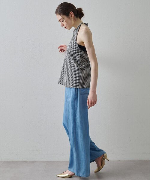 Drawing Numbers（ドローイング ナンバーズ）の「【Drawing Numbers】オーガニックコットンホルターキャミソール（シャツ/ブラウス・レディース・ブラック/ネイビー/ベージュ・38）」の6枚目の写真