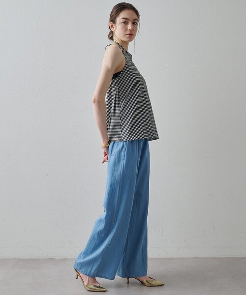 Drawing Numbers（ドローイング ナンバーズ）の「【Drawing Numbers】オーガニックコットンホルターキャミソール（シャツ/ブラウス・レディース・ブラック/ネイビー/ベージュ・38）」の10枚目の写真