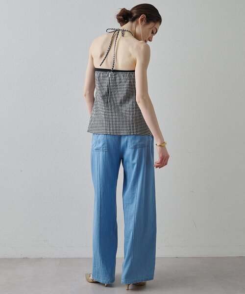 Drawing Numbers（ドローイング ナンバーズ）の「【Drawing Numbers】オーガニックコットンホルターキャミソール（シャツ/ブラウス・レディース・ブラック/ネイビー/ベージュ・38）」の9枚目の写真