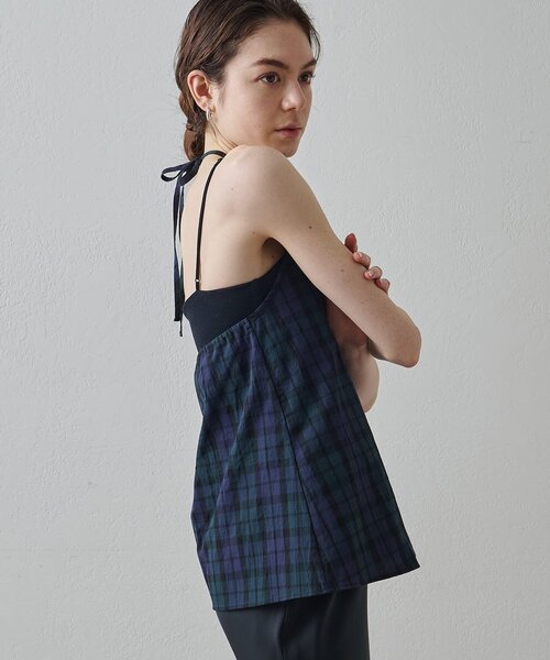 Drawing Numbers（ドローイング ナンバーズ）の「【Drawing Numbers】オーガニックコットンホルターキャミソール（シャツ/ブラウス・レディース・ブラック/ネイビー/ベージュ・38）」の22枚目の写真