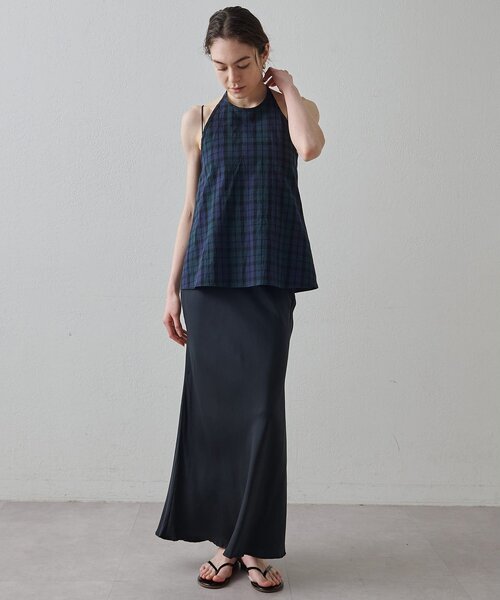 Drawing Numbers（ドローイング ナンバーズ）の「【Drawing Numbers】オーガニックコットンホルターキャミソール（シャツ/ブラウス・レディース・ブラック/ネイビー/ベージュ・38）」の16枚目の写真