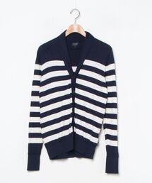 ARMANI JEANS（アルマーニジーンズ）の「ボーダー柄ニットカーディガン（カーディガン/ボレロ）」