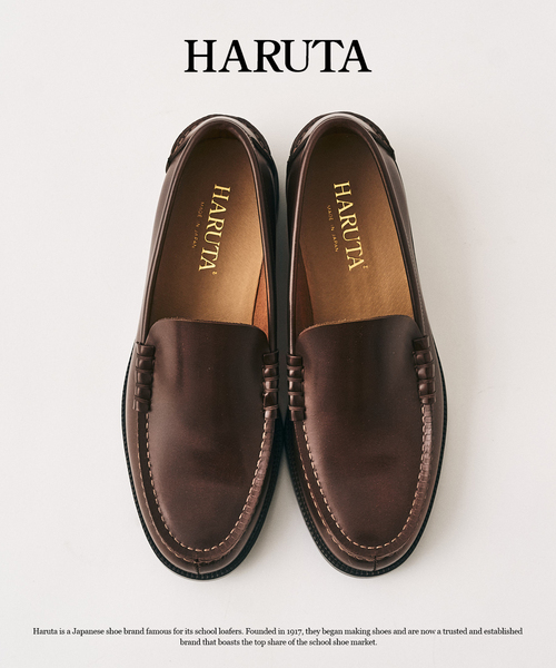 HARUTA（ハルタ）の「【HARUTA / ハルタ】 417別注 Vamp Loafers（ローファー・メンズ・ブラック/ブラウン・27.5cm/27cm/26.5cm/26cm/25.5cm/25cm）」の2枚目の写真