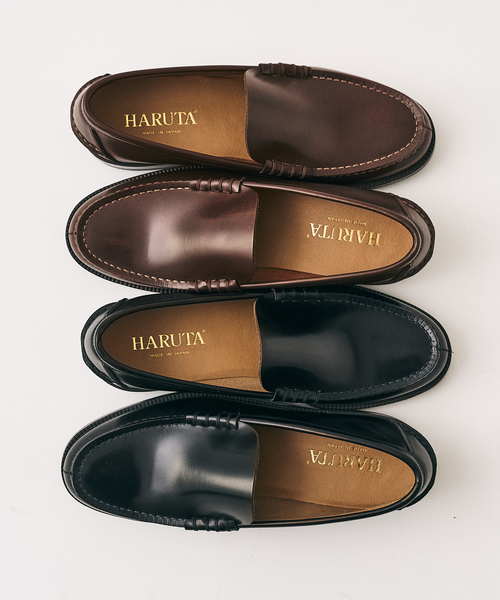 HARUTA（ハルタ）の「【HARUTA / ハルタ】 417別注 Vamp Loafers（ローファー・メンズ・ブラック/ブラウン・27.5cm/27cm/26.5cm/26cm/25.5cm/25cm）」の3枚目の写真