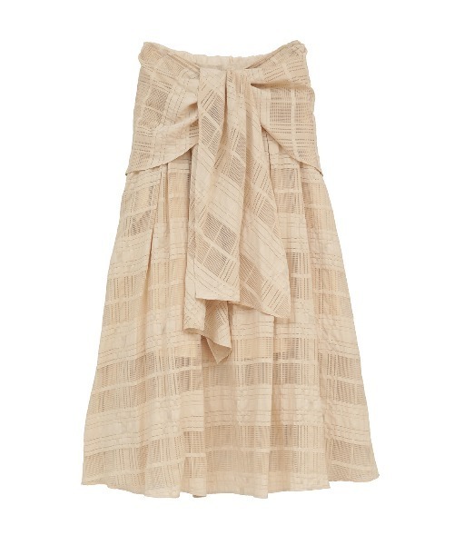 MANOF(マノフ)の「SHEER CHECK FLARE SKIRTS(スカート・レディース・ブラック/レッド/ベージュ・M/S)」の12枚目の写真