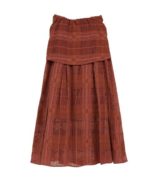 MANOF(マノフ)の「SHEER CHECK FLARE SKIRTS(スカート・レディース・ブラック/レッド/ベージュ・M/S)」の20枚目の写真