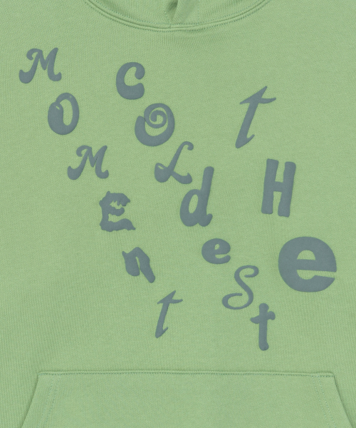 THECOLDESTMOMENT(ザコールデストモーメント)の「TCM diagonal hoodie (green)(パーカー・レディース・その他・MEDIUM/LARGE)」の4枚目の写真