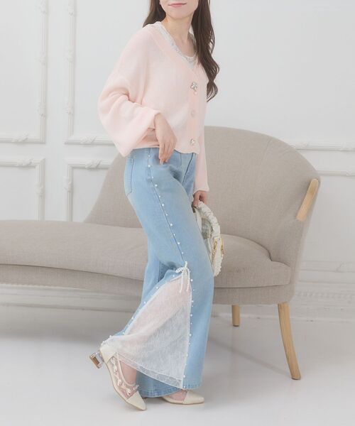 MAJESTIC LEGON（マジェスティックレゴン）の「チュールリボンパンプス（パンプス・レディース・ブラック/アイボリー・X-LARGE/LARGE/MEDIUM/SMALL）」の11枚目の写真