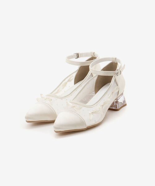 MAJESTIC LEGON（マジェスティックレゴン）の「チュールリボンパンプス（パンプス・レディース・ブラック/アイボリー・X-LARGE/LARGE/MEDIUM/SMALL）」の18枚目の写真