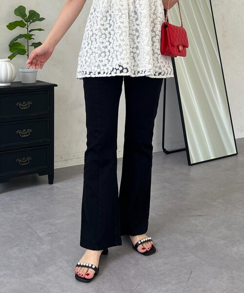 prose verse（プロズヴェール）の「センターラインストレッチツイルフレアパンツ（その他パンツ・レディース・ブラック・MEDIUM/LARGE/TL/TM/PM/PL）」の7枚目の写真