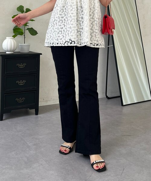 prose verse（プロズヴェール）の「センターラインストレッチツイルフレアパンツ（その他パンツ・レディース・ブラック・MEDIUM/LARGE/TL/TM/PM/PL）」の8枚目の写真